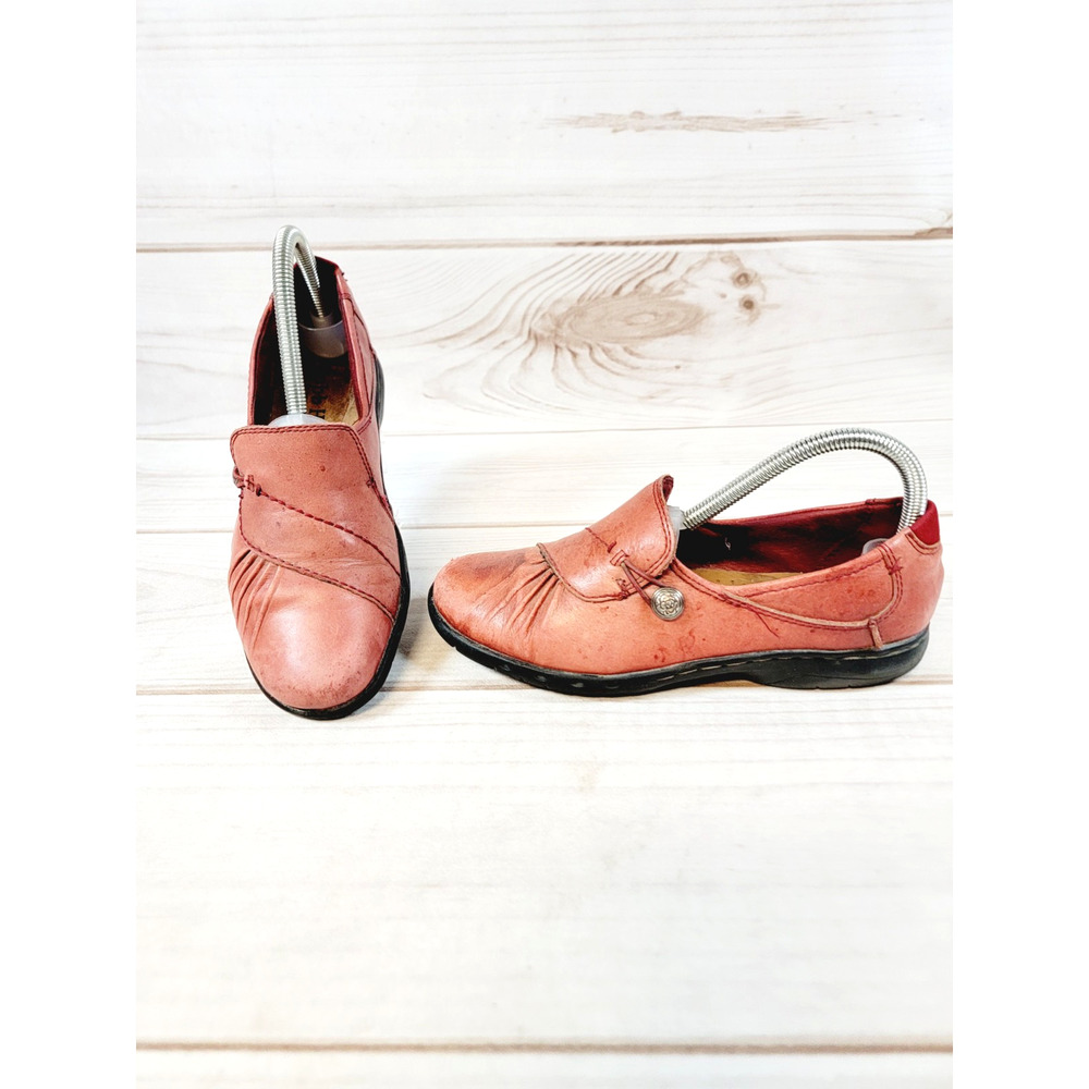 Cobb Hill by New Balance Wo's 6.5W Paulette Leather Flat Burgandy Loafer Shoes